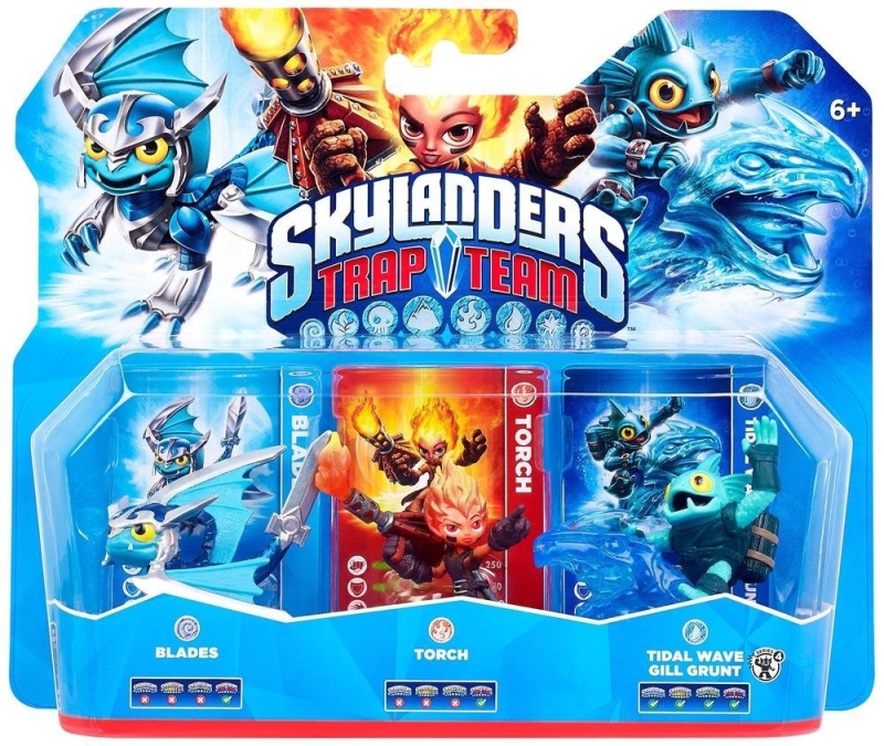 TECNOSHOP Action figure Skylanders: Trap Team Triple Single 2 3 pezzi